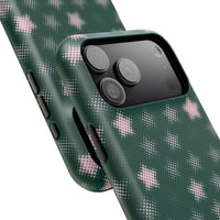 Green And Pink Pixelated Star iPhone Case
