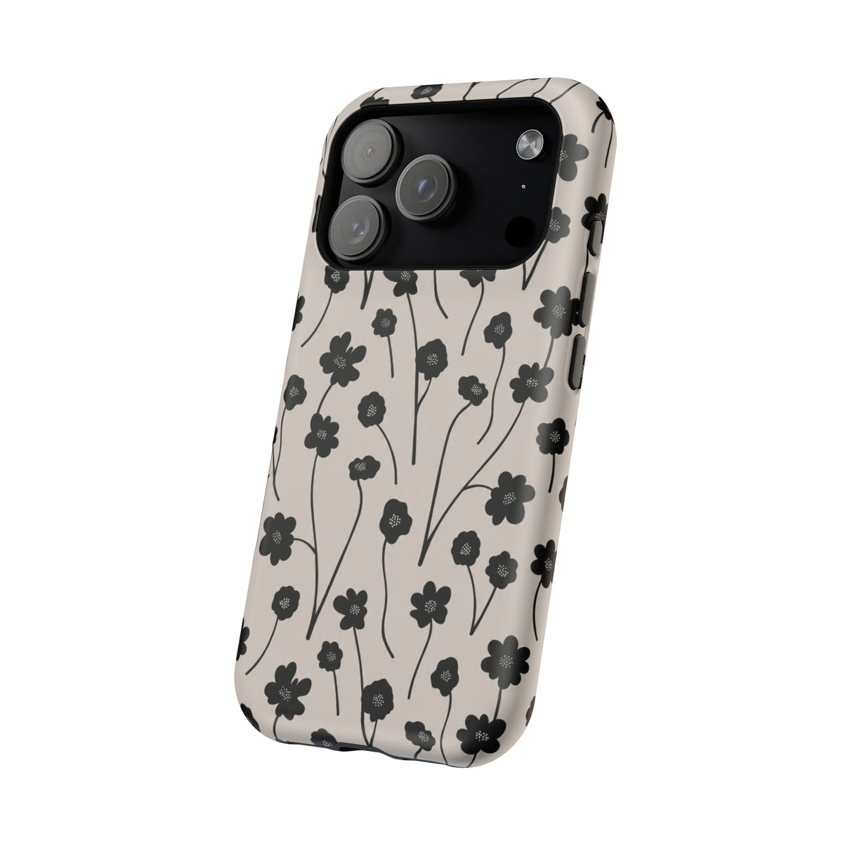 Minimal Cartoony Flowers iPhone Case