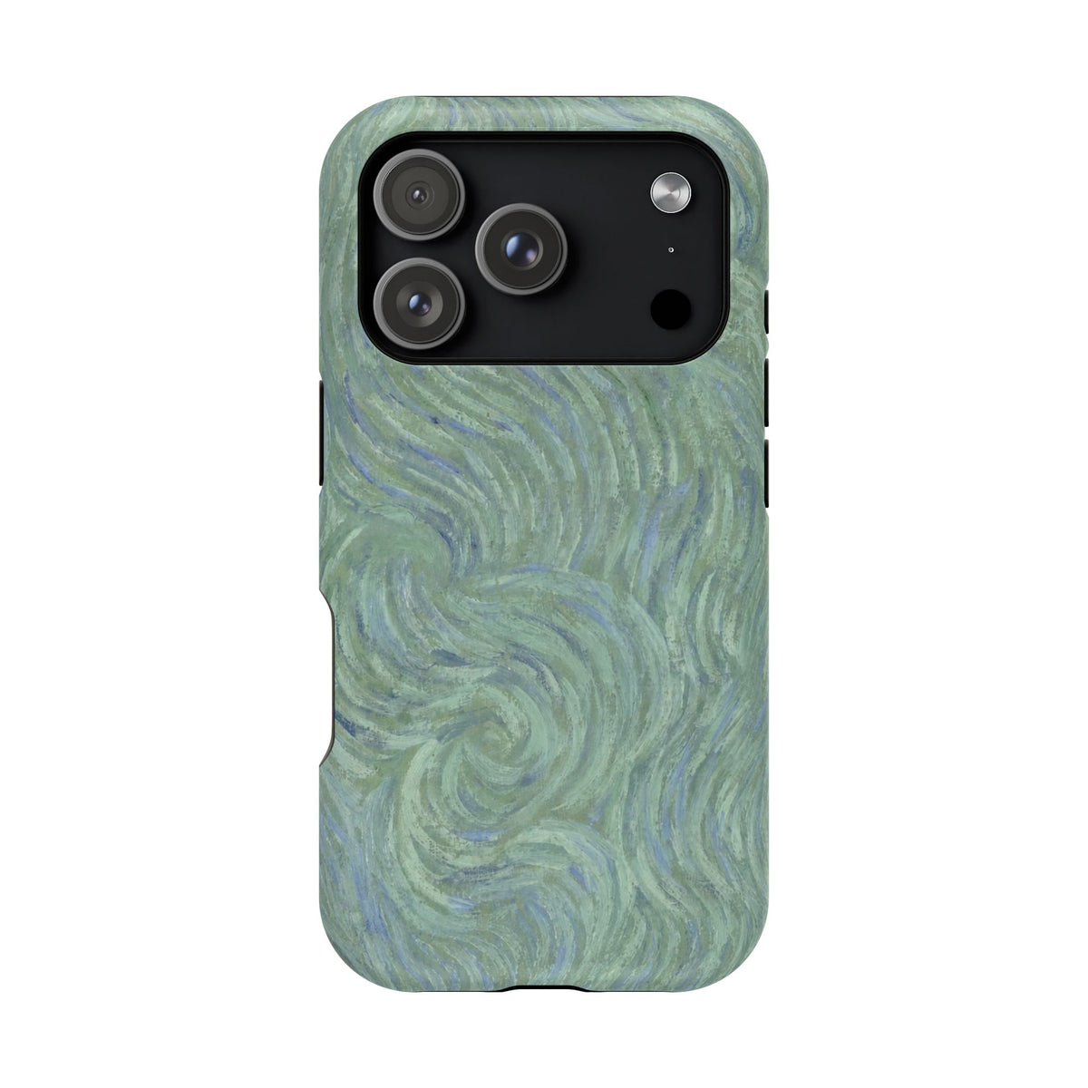 Blue And Green Artsy Swirl iPhone Case