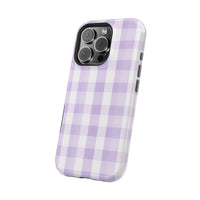 Purple Checkered iPhone Case