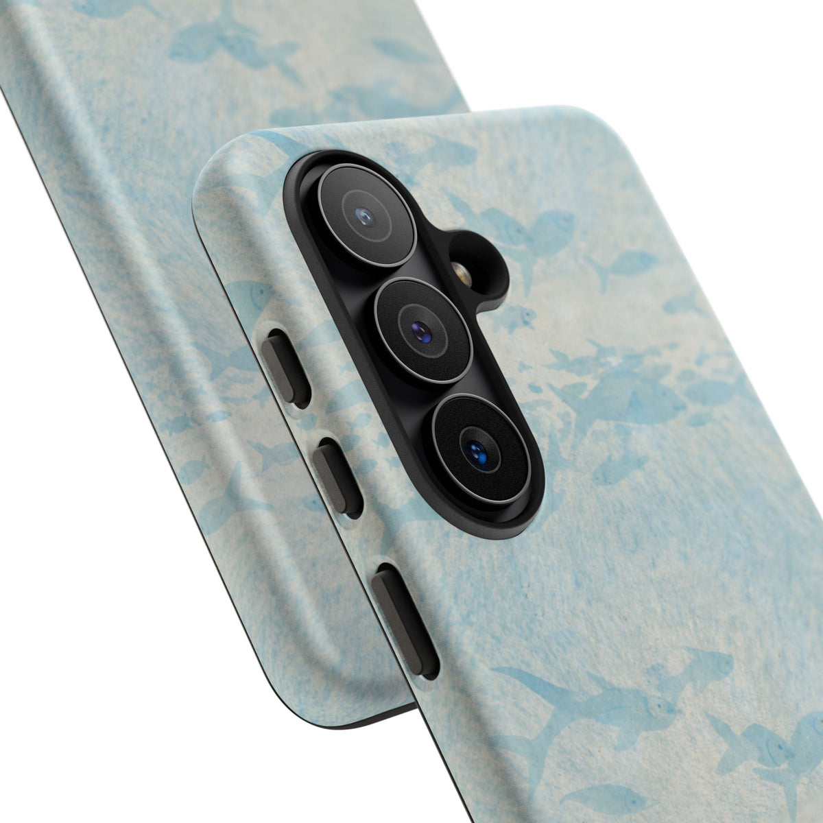 Blue Watercolor School Of Fishes Samsung Case