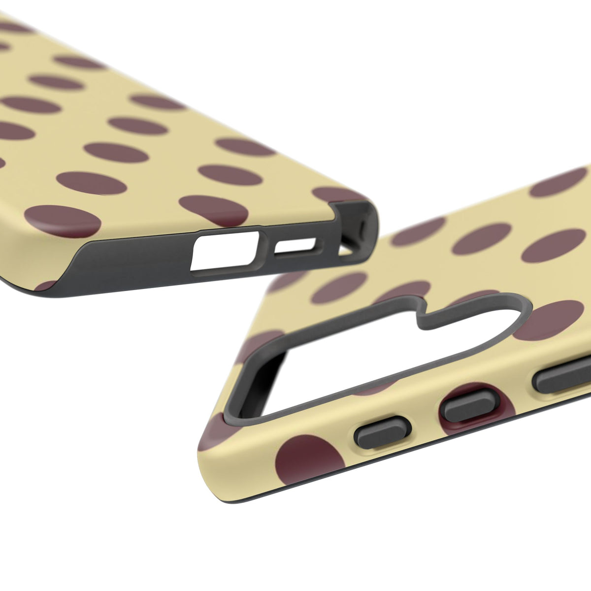 Yellow And Maroon Polka Dots Samsung Case