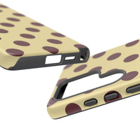 Yellow And Maroon Polka Dots Samsung Case