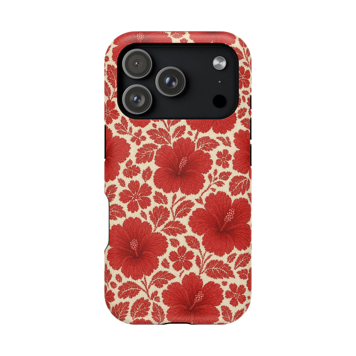 Aloha Red Floral iPhone Case