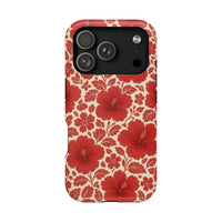 Aloha Red Floral iPhone Case