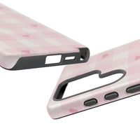 Pink Heart Checkered Samsung Case