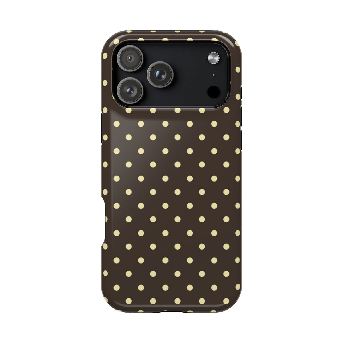 Brown And Yellow Polka Dots iPhone Case