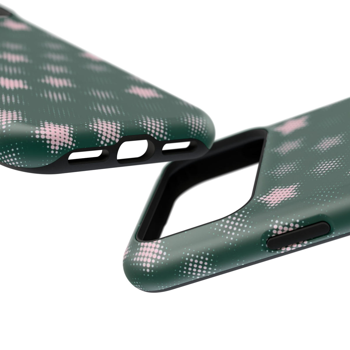Green And Pink Pixelated Star iPhone Case