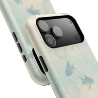Blue Gold Fishy And Bubbles iPhone Case
