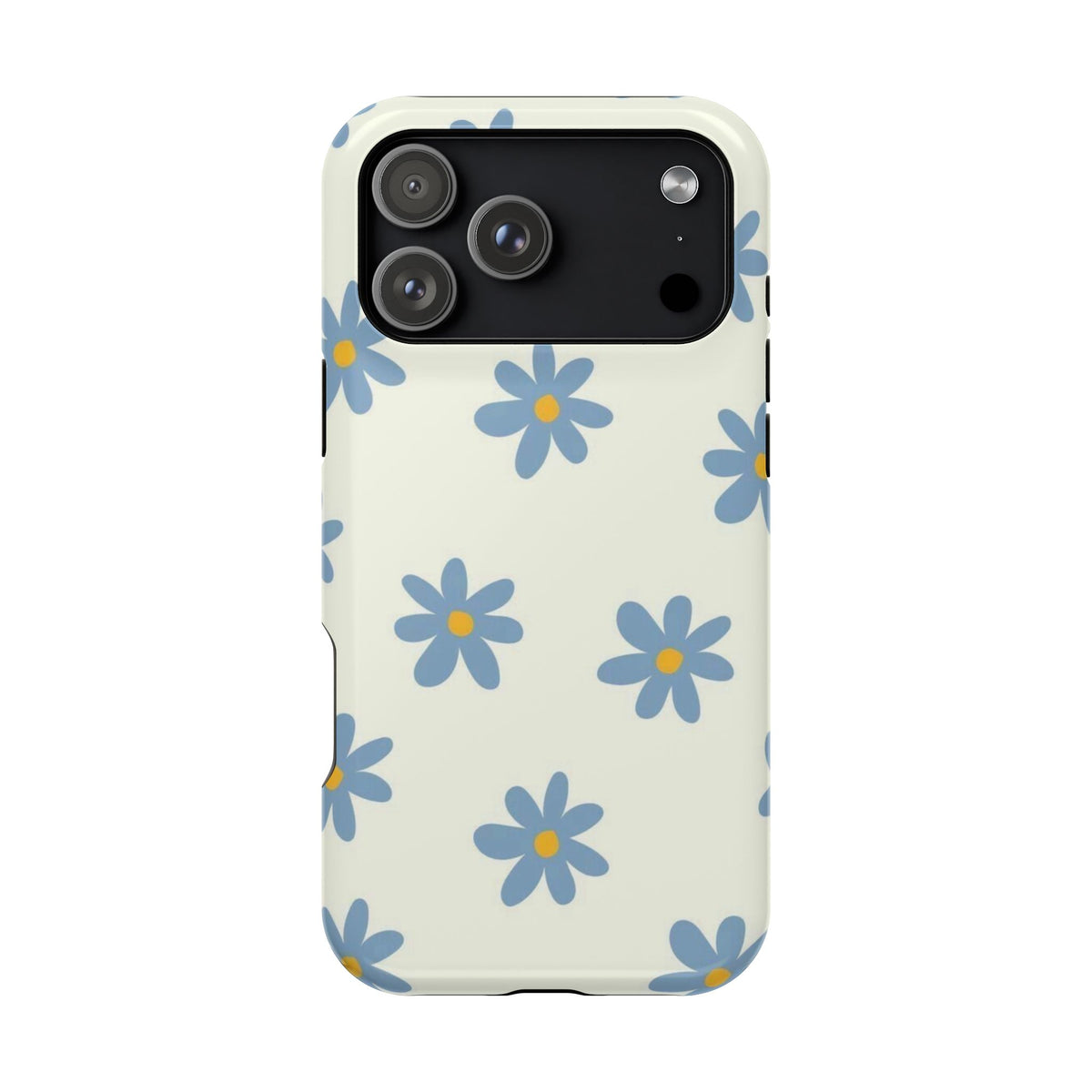 Blue Cutesy Flower iPhone Case