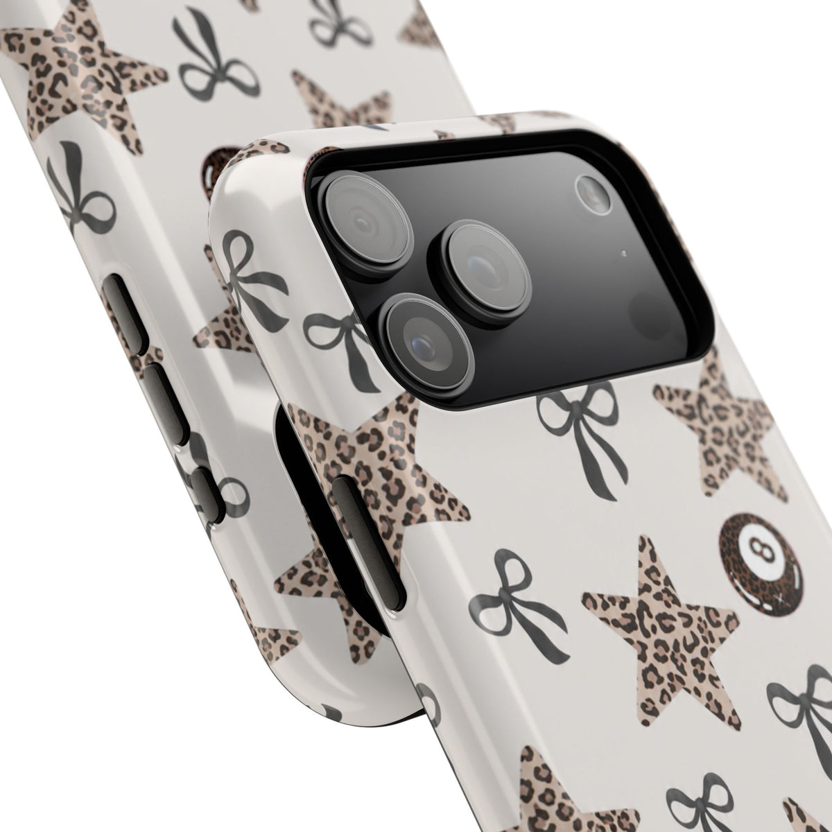 Leopard Star And 8-Ball iPhone Case