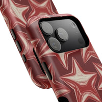 Chrome Shiny Red Stars iPhone Case