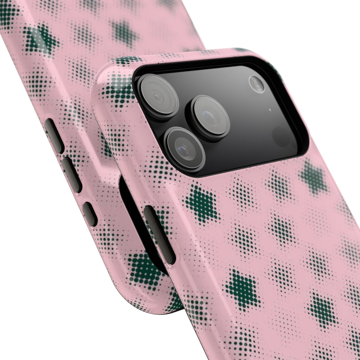 Pink And Green Pixelated Star iPhone Case
