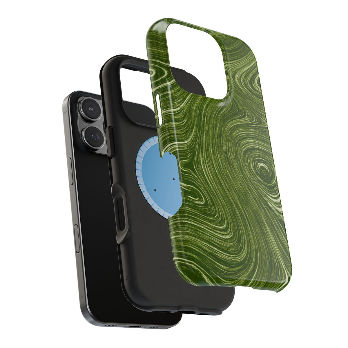 Green Marble Swirl iPhone Case