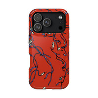 Red Withered Floral iPhone Case