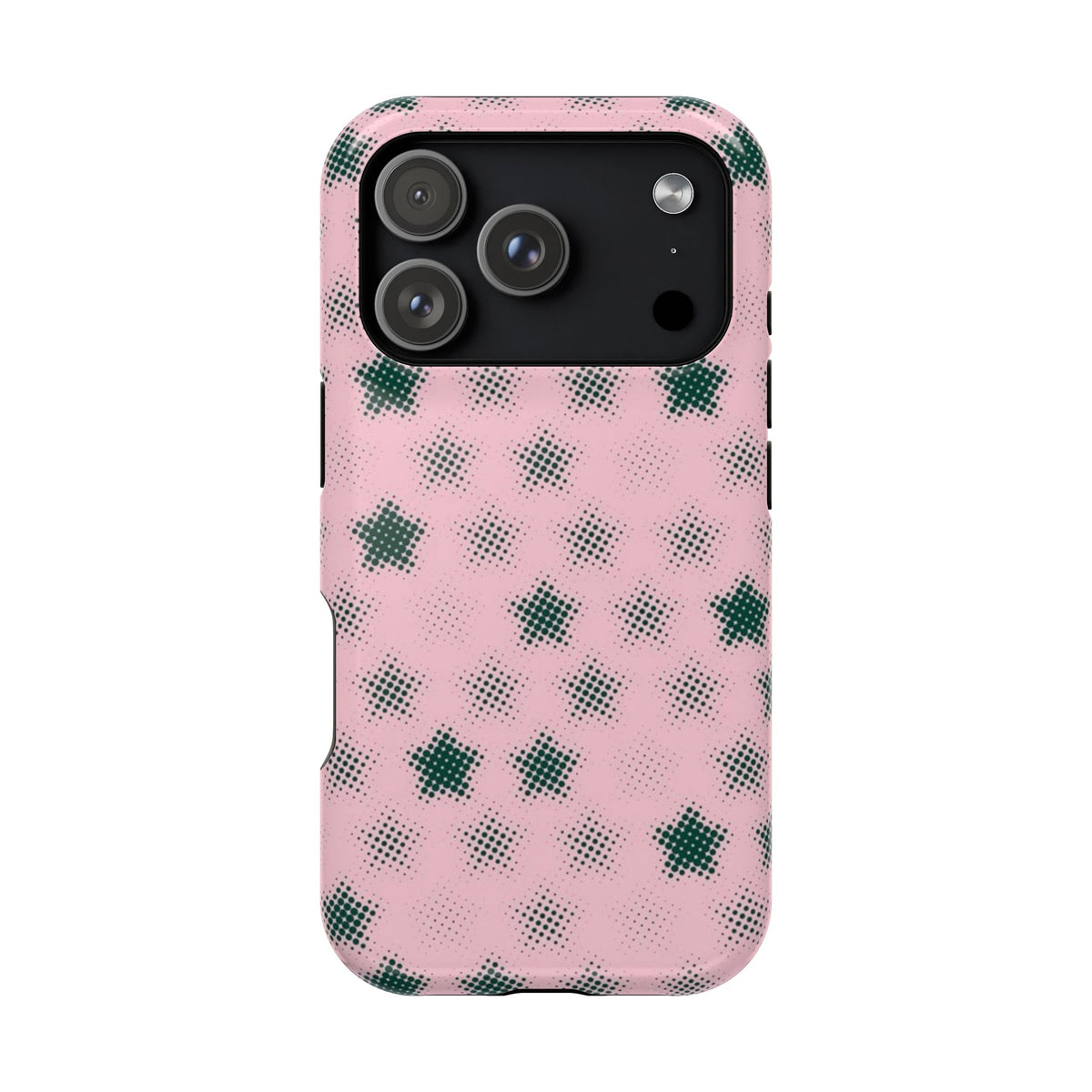 Pink And Green Pixelated Star iPhone Case