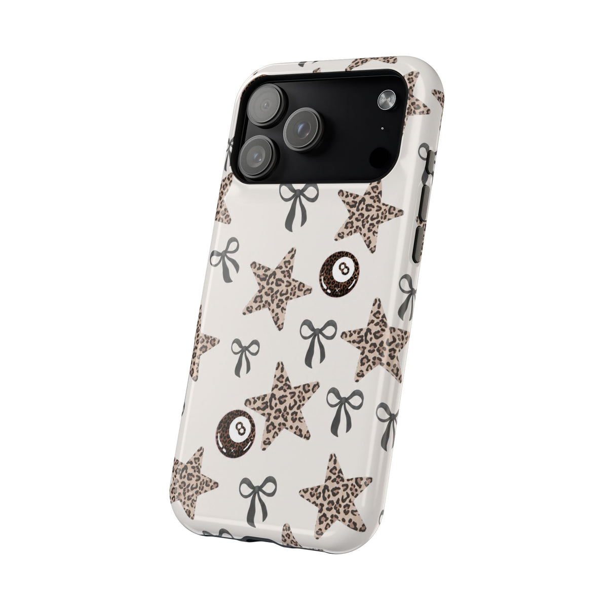 Leopard Star And 8-Ball iPhone Case