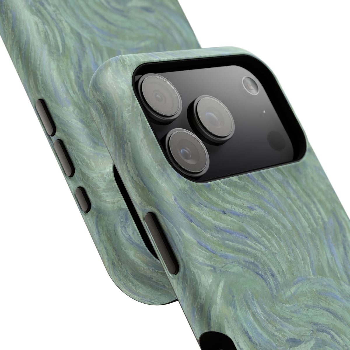 Blue And Green Artsy Swirl iPhone Case