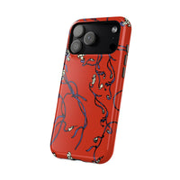 Red Withered Floral iPhone Case