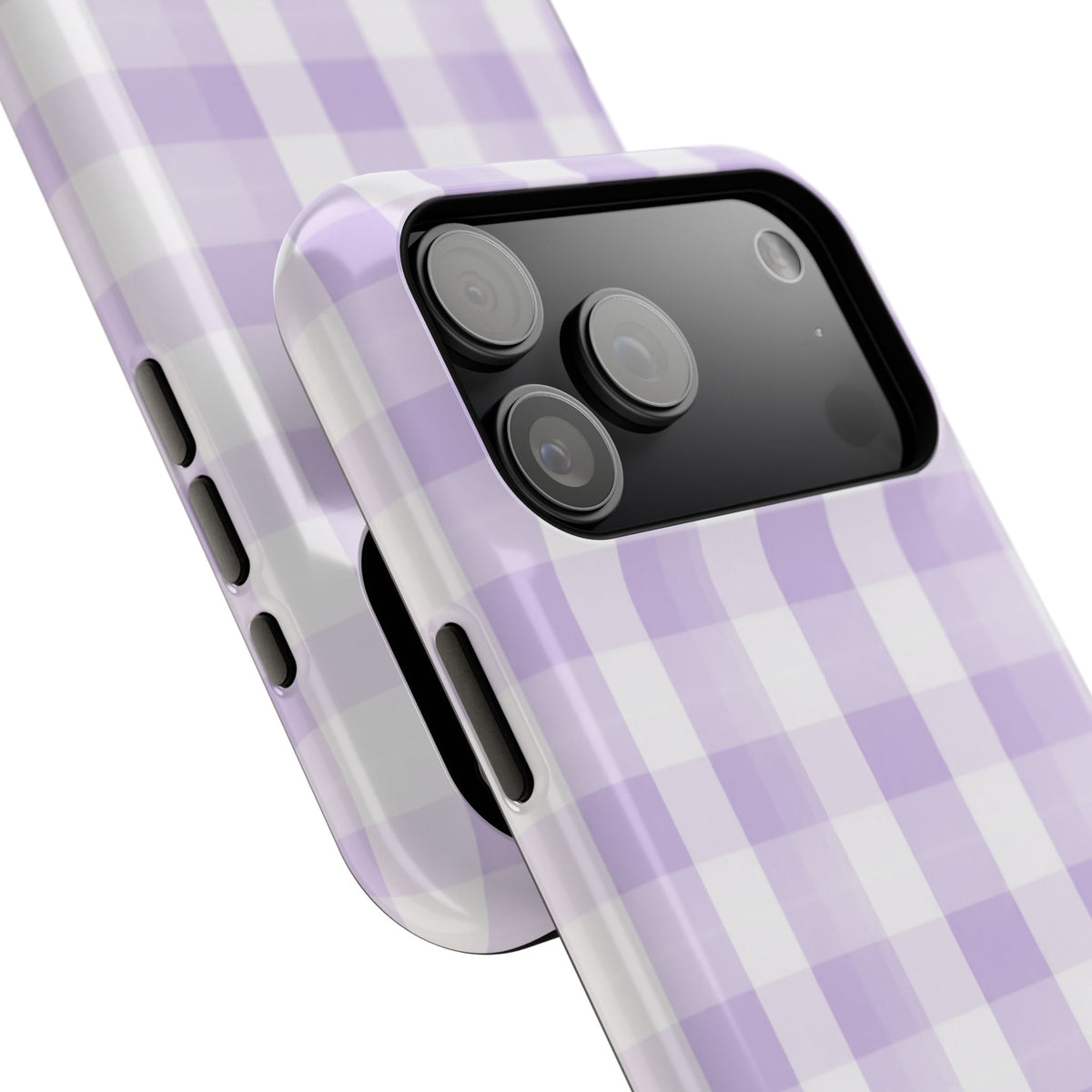Purple Checkered iPhone Case