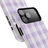 Purple Checkered iPhone Case