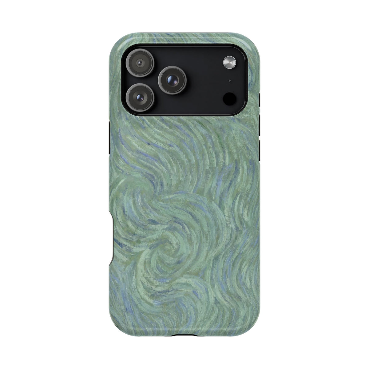 Blue And Green Artsy Swirl iPhone Case