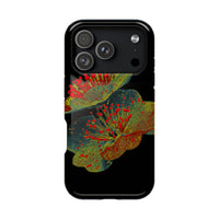 Botanical Wildflower Black iPhone Case
