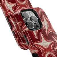 Chrome Shiny Red Stars iPhone Case