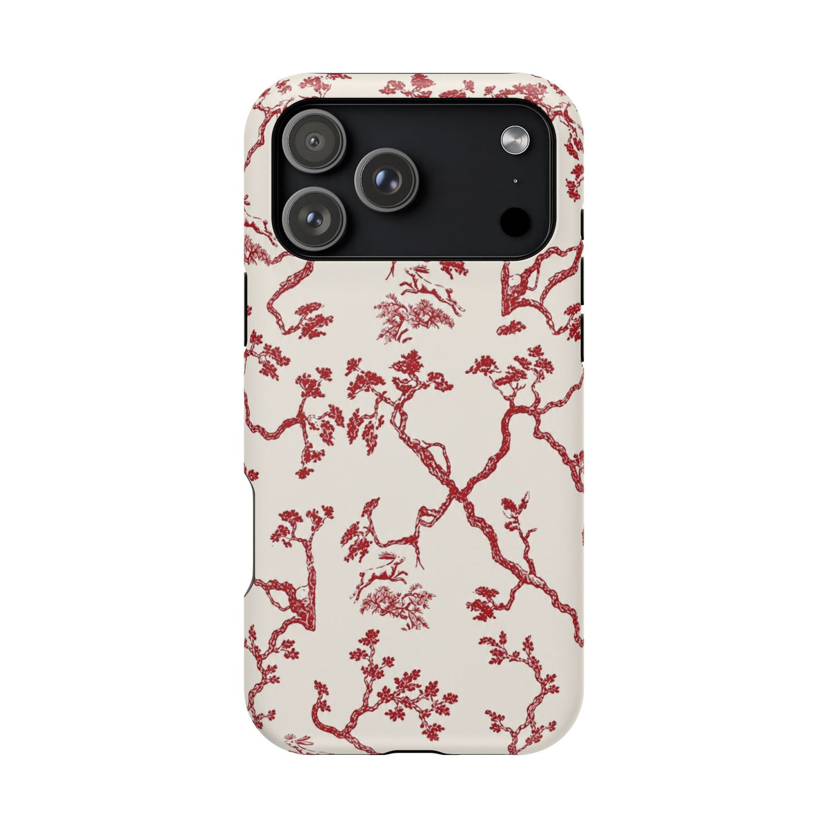 Red Floral Branches iPhone Case