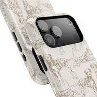 Light Khaki Dalmatian Dog iPhone Case