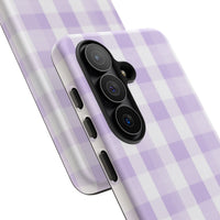 Purple Checkered Samsung Case