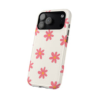 Pink And White Cutesy Flower iPhone Case