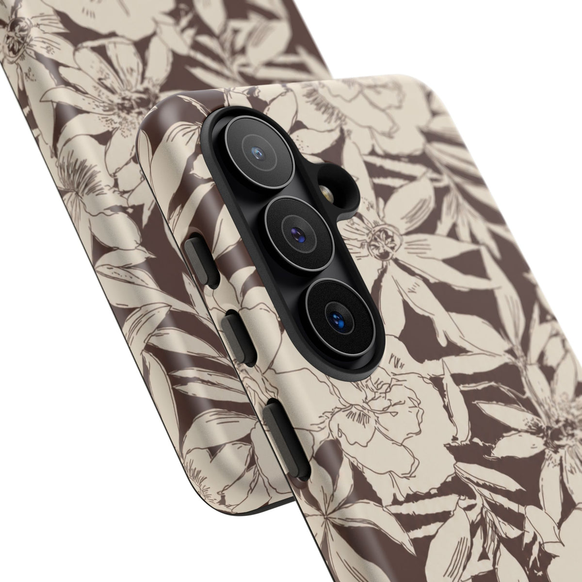 Brown Floral Samsung Case