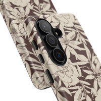 Brown Floral Samsung Case