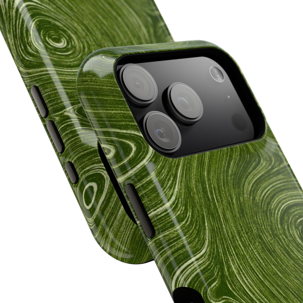 Green Marble Swirl iPhone Case