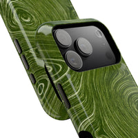 Green Marble Swirl iPhone Case