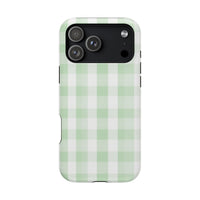 Green Checkered iPhone Case
