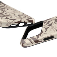 Brown Floral iPhone Case