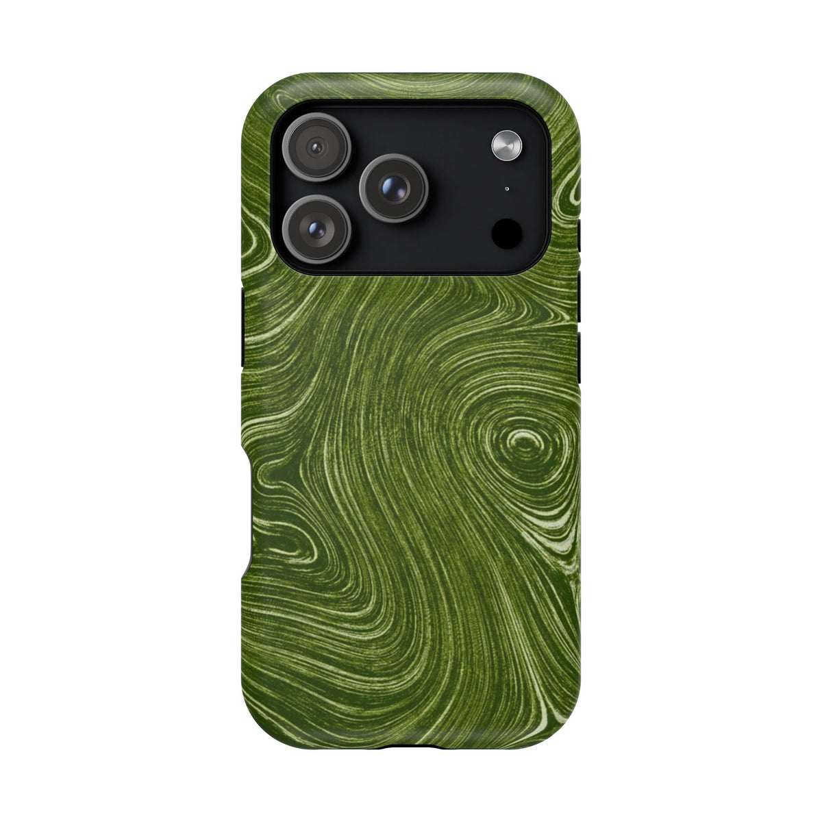 Green Marble Swirl iPhone Case