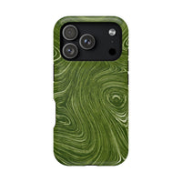 Green Marble Swirl iPhone Case
