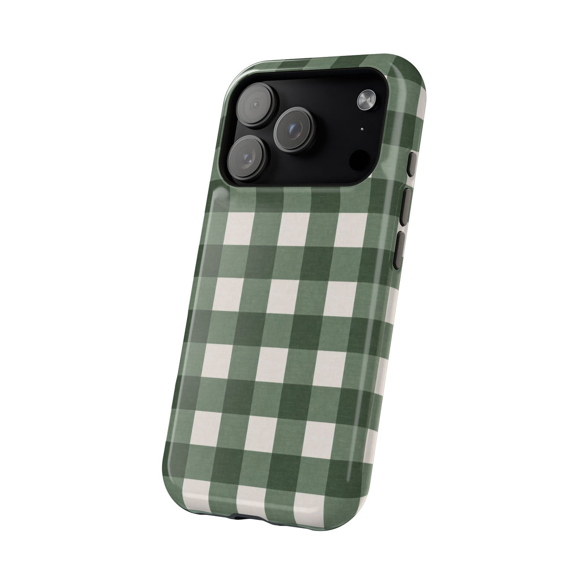Forest Green Checkered iPhone Case