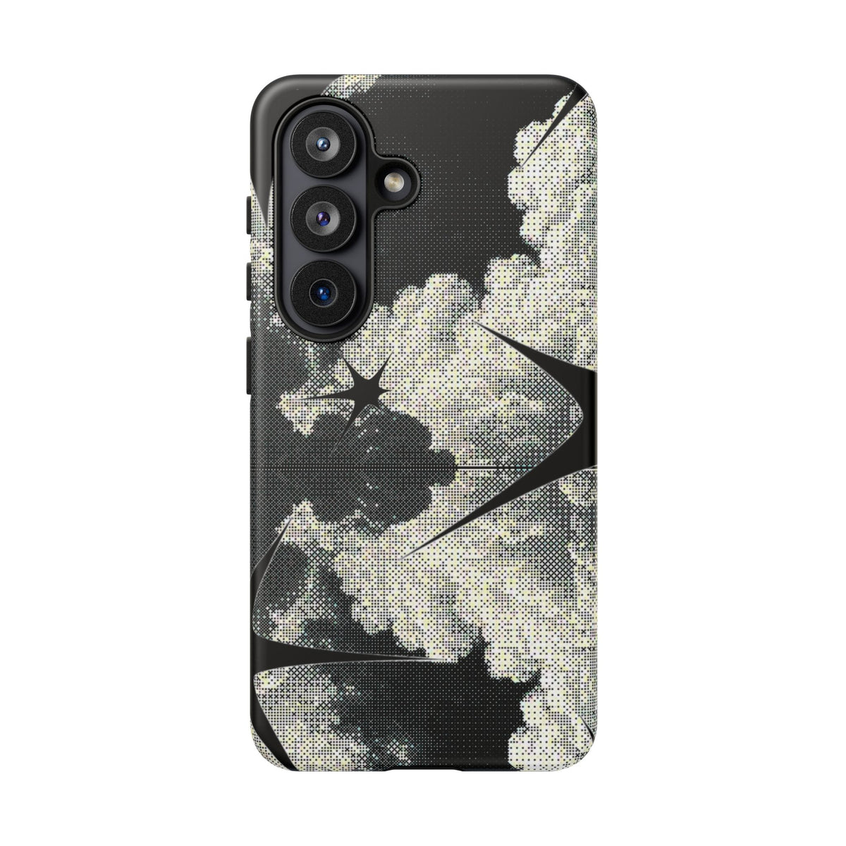 Black And White Artsy Pixelated Cloud Samsung Case