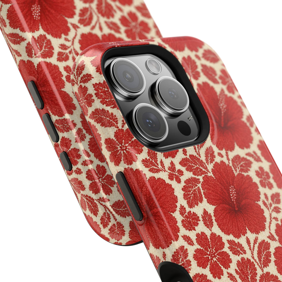 Aloha Red Floral iPhone Case