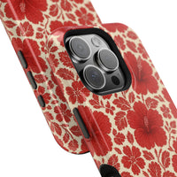 Aloha Red Floral iPhone Case