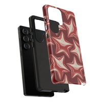 Chrome Shiny Red Stars Samsung Case