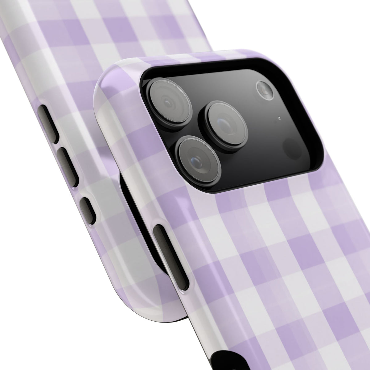 Purple Checkered iPhone Case