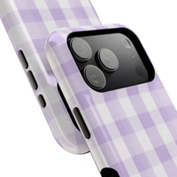 Purple Checkered iPhone Case