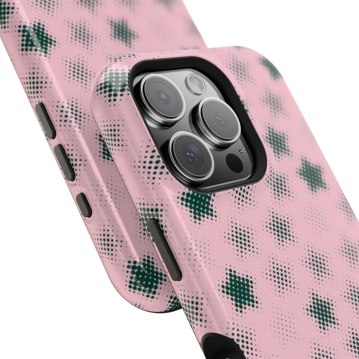 Pink And Green Pixelated Star iPhone Case