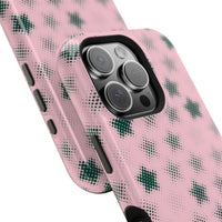 Pink And Green Pixelated Star iPhone Case
