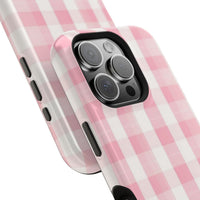Pink Checkered iPhone Case
